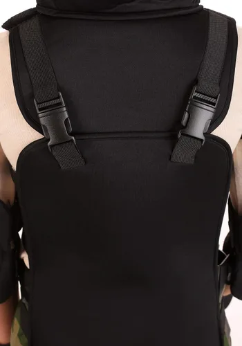 Vista 5 de Disfraz militar de calavera para niño, disfraz de soldado de calavera para niños, Negro