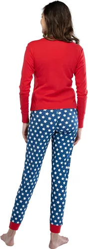 Vista 4 de INTIMO Conjunto de pijama con logotipo de purpurina para mujer Wonder Woman