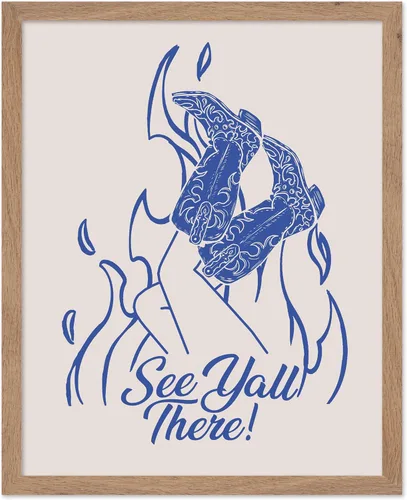 Vista 57 de Poster Master Póster de You've Yeed Your Last Haw, estampado retro de vaquero azul, arte occidental, arte moderno, arte del salvaje oeste, regalo