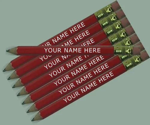 Vista 3 de ezpencils - Lápices de golf negros personalizados con punta - 24 paquetes - ** PERZONALIZACIÓN GRATIS **