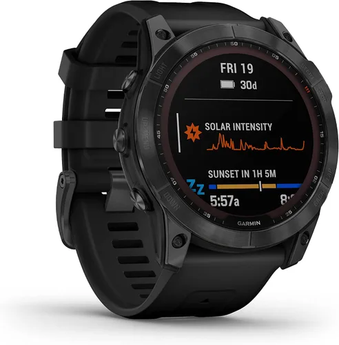 Vista 13 de Garmin Fenix 7X - Reloj GPS multideportivo impermeable con pantalla solar de 1.4 pulgadas con linterna LED integrada y Bluetooth