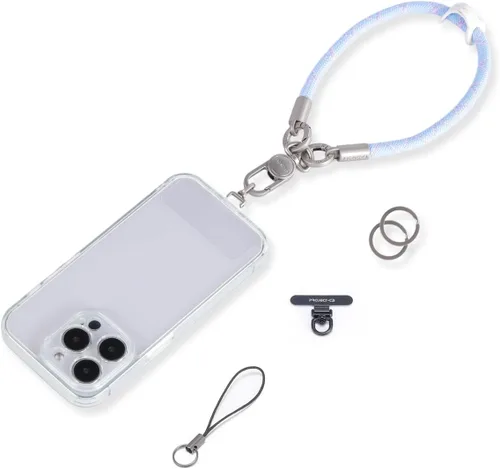 Vista 20 de 1 correa de muñeca para teléfono, 2 correas para teléfono, correa de muñeca para teléfono, llavero, llavero (negro)