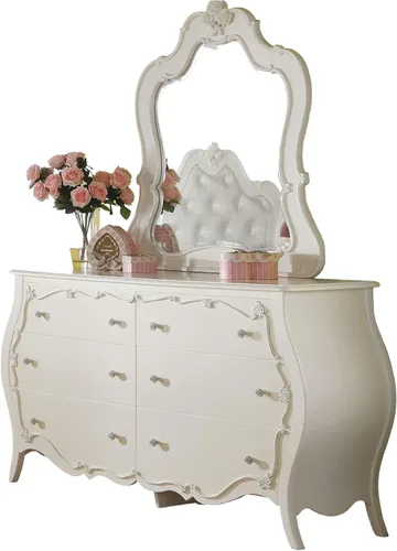 Vista 5 de ACME Edalene Twin Bed- Blanco perla