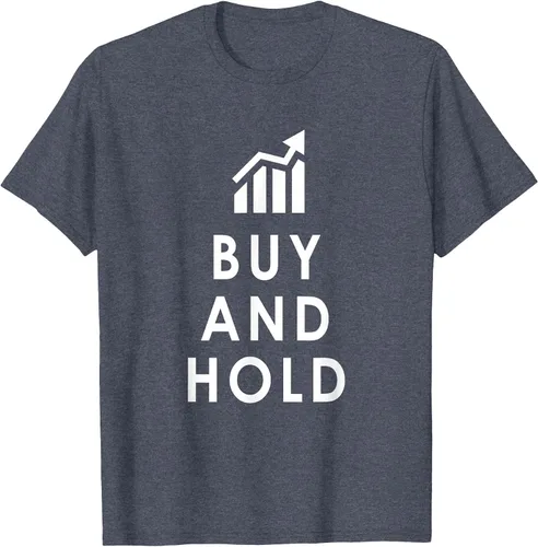 Vista 42 de Stocks Investing Buy and Hold Investor T-Shirt Asphalt Grey