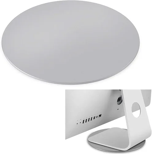 Vista 8 de Soporte de monitor de rotación de 360°, aleación de aluminio gris, amplia compatibilidad para iMac, laptop, plantas en maceta, artes y manualidades