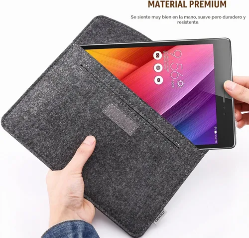 Vista 5 de Moko Funda de 7-8 pulgadas, funda protectora portátil para tableta de Gris-oscuro