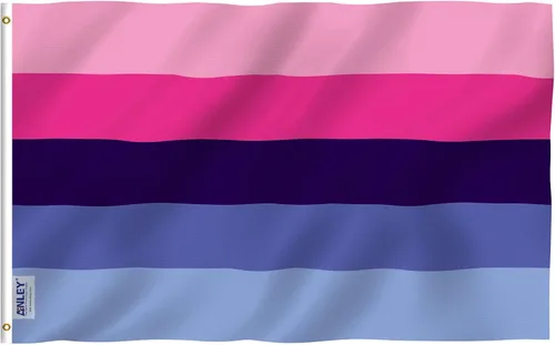 Vista 18 de Anley Fly Breeze - Bandera del orgullo abrosexual de 3 x 5 pies, color vivo y a prueba de decoloración, cabecera de lona y doble costura, banderas