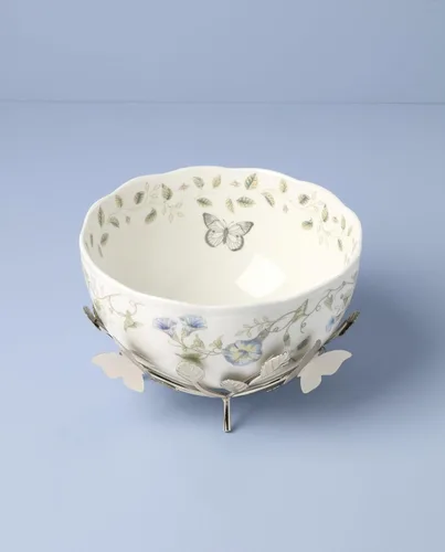 Vista 2 de Lenox Butterfly Meadow - Cuenco decorativo de porcelana para el 25