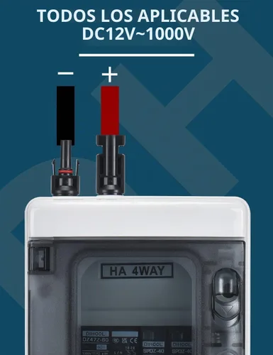 Vista 3 de DIHOOL Caja de interruptor de desconexión de panel solar Caja de disyuntor de CC de 40 amperios, caja combinadora de 1000 V PV para RV
