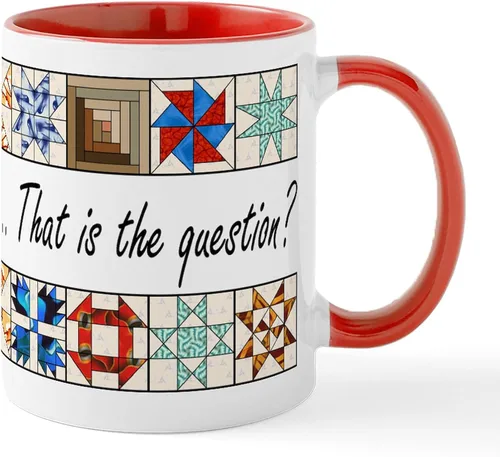 Vista 34 de CafePress I'd Rather Be Quilting Mug Taza de café de cerámica de 11 oz (11.0 fl oz)