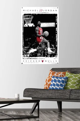 Vista 2 de Michael Jordan - Póster de pared con chinchetas con licencia