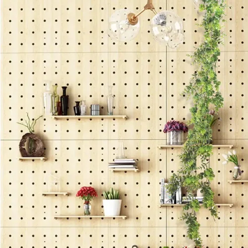 Vista 2 de homEdge Guirnalda de boj artificial, 2 paquetes de 6 pies de vegetación realista para colgar en la pared de telón de fondo de boda, arco de fondo