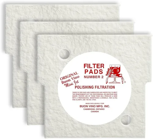 Vista 2 de Buon Vino Mini Jet - Almohadillas de filtro para purificador de vino, 1 unidad (paquete de 3), filtros gruesos #1 para sedimentos, suministros