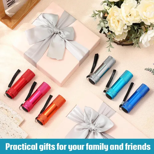 Vista 7 de VIHOSE 20 piezas de linternas mini a granel, linterna de mano brillante de aluminio con cordón, linternas LED pequeñas para lectura nocturna Lovely