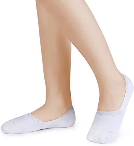 Vista 2 de Leotruny 6 pares de calcetines unisex de algodón atlético antideslizantes corte bajo forro plano no se muestran