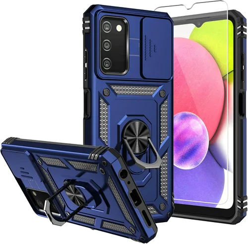 Vista 7 de Funda para Galaxy A03S, con protectores de pantalla y funda para cámara, [grado militar] de 16 pies. Funda a prueba de caídas con soporte magnético