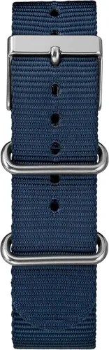 Vista 4 de Timex Reloj Weekender de 40 mm, para hombre Azul/Crema/Tono Plateado