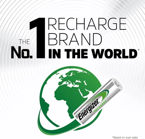 Vista 5 de 4 baterías recargables Energizer AccuRecharge Power Plus AAA 700mAh AAA HR3 NiMH