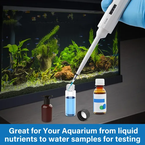 Vista 5 de FOUR E'S SCIENTIFIC Pipeteta de un solo canal, micropipeta de volumen variable ajustable de alta precisión para laboratorio (0.1-2.5 uL)