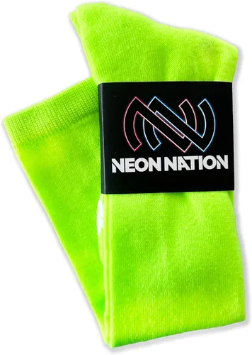 Vista 4 de NEON NATION Calcetines altos hasta la rodilla de color sólido sin rayas