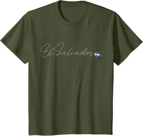 Vista 12 de Camiseta Simple Love El Salvadoreño con diseño de corazón en El Salvador