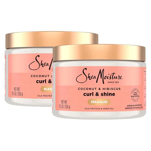 Vista 10 de SheaMoisture Mascarilla capilar de coco e hibisco para rizos secos Mascarilla capilar con manteca de karité 11.5 oz