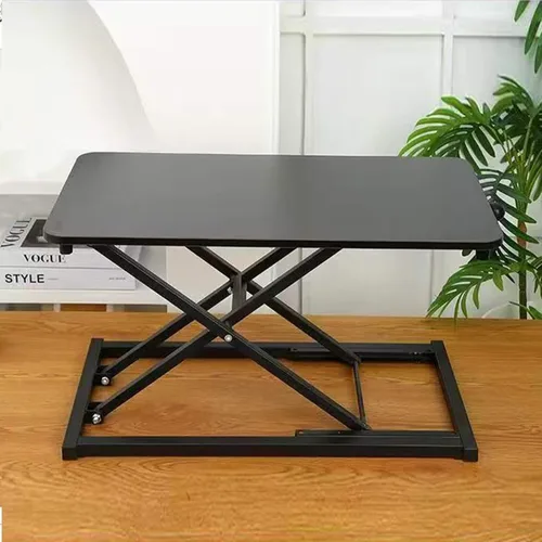 Vista 2 de Convertidor de escritorio de pie ajustable en altura, elevador de teclado para elevador de escritorio de pie, convertidor de altura de fácil