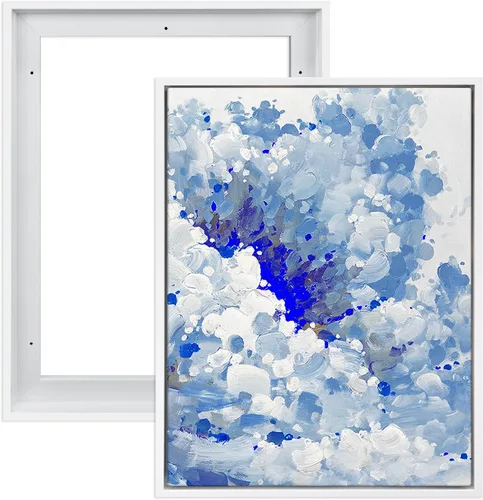 Vista 14 de FOLKOR Floating Frame for 8x10 Inch Canvas Painting with 0.6-0.8" Deep, 2 Pack Canvas Floater Frame Living Room Decor, Wall Art frame for Prints Oil