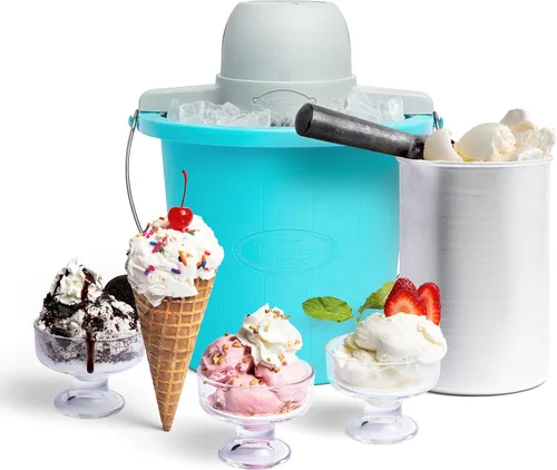 Vista 16 de Nostalgia Máquina Eléctrica de Helados – Estilo Salón, Máquina de Helado Suave a la Antigua Hace Yogur Congelado o Gelato en Minutos - Divertido