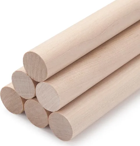 Vista 11 de Varillas de Clavija de Madera Tacos de Madera, 10 Piezas 1/2 x 12 pulgadas Varillas Redondas de Madera para Manualidades, Tacos de Macramé, Palos