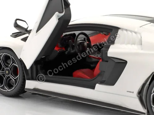 Vista 4 de Bburago B18-21102 Countach LPI 800-4-1:24 Escala increíblemente detallada Super Lamborghini Coche de fundición a presión, color blanco