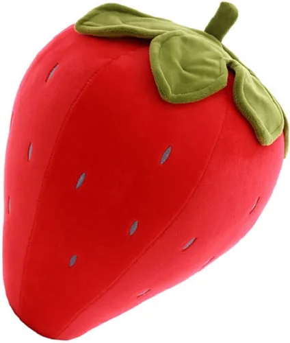 Vista 8 de Lindas almohadas de felpa de frutas para niños, de fresa, súper suaves, para niñas, juguetes (rosa, 7.8 pulgadas/7.9 in) Soft fruit plush pillow
