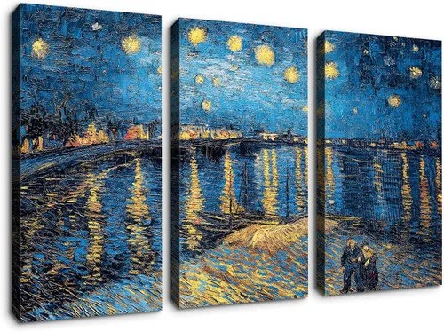 Vista 15 de Denozer - Lienzo decorativo para pared de 3 piezas - La reproducción de pintura al óleo de Ukiyoe Giclée, impresiones en lienzo estiradas