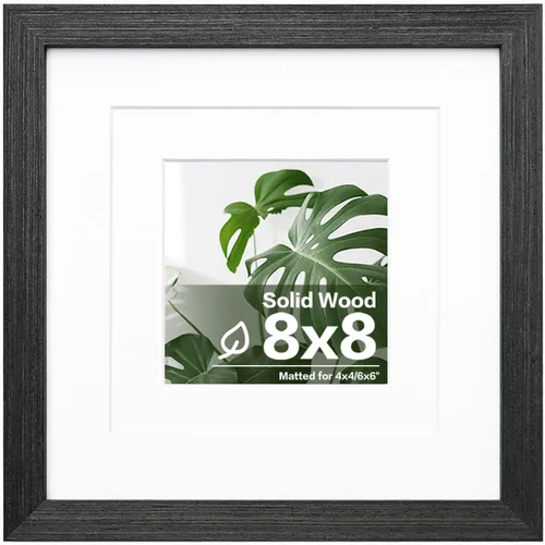 Vista 141 de Egofine - Portarretratos de 4 x 6 pulgadas, de madera maciza con plexiglás, para fotos de 3.5 x 5 con paspartú o de 4 x 6 sin paspartú, para colocar
