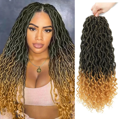 Vista 25 de Cabello Corto de Locs Falsos para Crochet Pre-Enrollado 12 Pulgadas 6 Paquetes Cabello de Locs de Diosa para Crochet Locs Falsos Suaves con Puntas