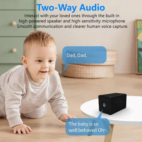 Vista 5 de Cámara de batería inalámbrica 4K WiFi, 1800 mAh, monitor inalámbrico para bebés 4K para exteriores, cámara de seguridad para el hogar, cámara