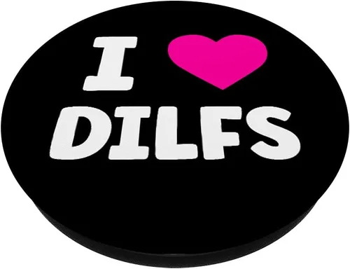 Vista 2 de Funny I love Dilfs I Heart Dilfs Hot Dads PopSockets Swappable PopGrip