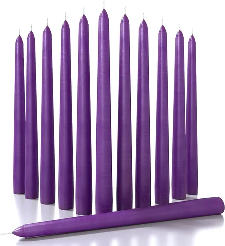 Vista 66 de CANDWAX Juego de 12 velas cónicas color naranja de 8 pulgadas, sin goteo, sin perfume, de larga duración, perfectas para fiesta de Halloween