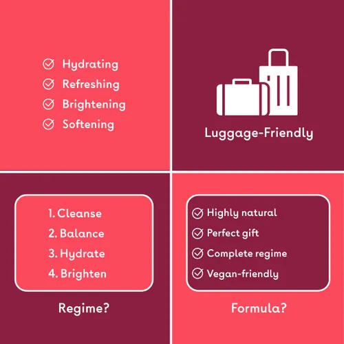 Vista 7 de Q+A Set de regalo Festive Favourites que contiene un hidratante de ácido hialurónico (2.5 fl oz), un limpiador en crema de leche de avena
