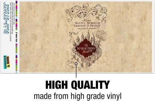 Vista 3 de GRAPHICS & MORE Harry Potter Marauders Map Automotive Car Window Locker - Adhesivo para parachoques