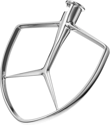 Vista 9 de Batidor plano de acero inoxidable de 4.5-5 cuartos para batidora de pie KitchenAid, accesorios de accesorio de paleta de ayuda de cocina, sin