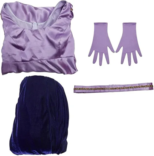 Vista 4 de Vestido medieval de fiesta de té de regencia para mujer, cintura imperio, manga pétalo, vestidos renacentistas, guantes, vestidos retro, disfraces