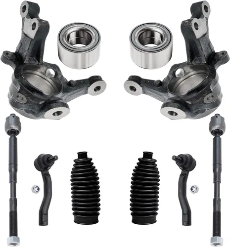 Vista 70 de Detroit Axle - Kit de nudillos traseros izquierdo FWD para Hyundai Santa Fe 2007-2009 Veracruz 2007-2012, reemplazo del conjunto de cojinete