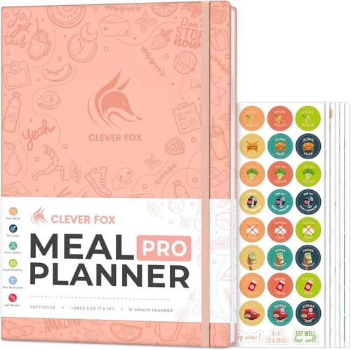 Vista 9 de Clever Fox Planificador de comidas PRO - Diario semanal de preparación de comidas con lista de comestibles y rastreador de pérdida de peso - Libro