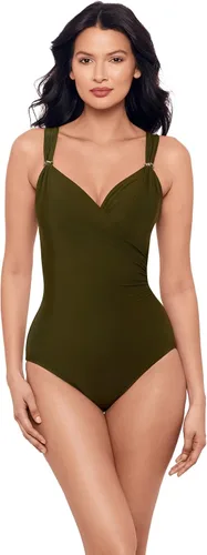 Vista 26 de Miraclesuit Traje de baño de una pieza con brasier con aros y control de abdomen para mujer