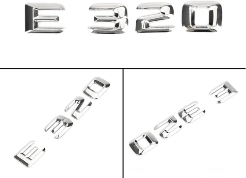 Vista 3 de Emblemas de coche E320 Logo ABS Carta Emblema Pegatinas Pegatinas Logotipo E320 Calcomanía Letras Números Emblema Placa de Nombre Apto para E320