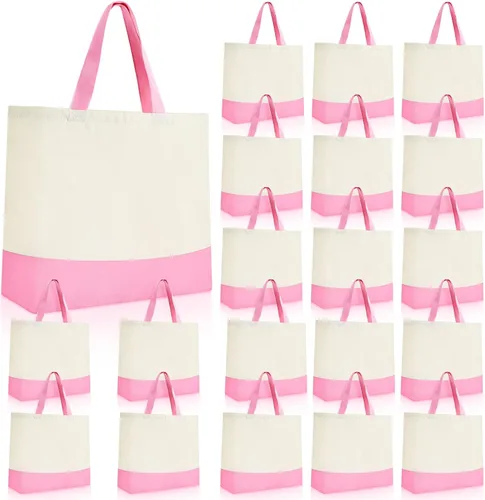 Vista 12 de Silkfly Paquete de 20 bolsas de lona grandes de 18.5 x 15 pulgadas, bolsas de lona reutilizables para sublimación a granel, bolsas de algodón