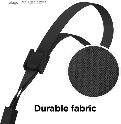Vista 7 de elago Funda compatible con AirPods Pro 2 (2022), funda de silicona con cordón compatible con Apple AirPods Pro de 2ª generación, LED frontal Negro