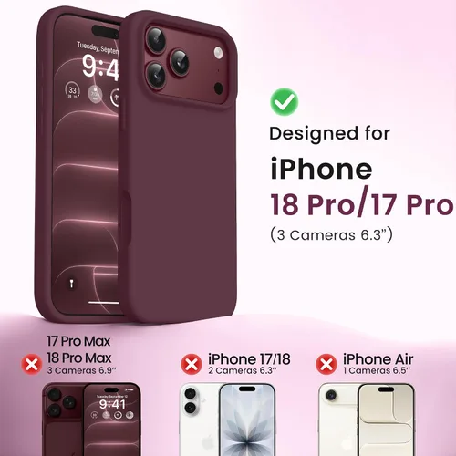 Vista 8 de GONEZ Funda magnética para iPhone 17 Pro, compatible con MagSafe, forro de microfibra antiarañazos y protector de pantalla, control de cámara