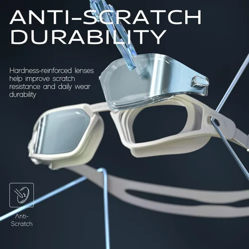 Vista 6 de Gafas de natación polarizadas unisex para mujeres, hombres, niños y niñas, 100% antivaho y anti-UV